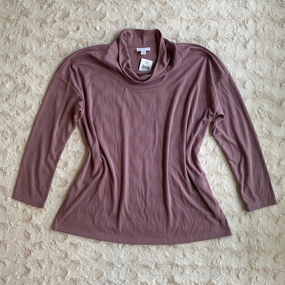 PURE JILL Long Sleeve Cowl Neck Tunic Long Sleeves - Picture 3 of 9